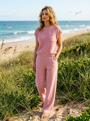 Women's Waffle Casual Two-Piece Set