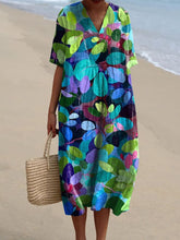 Summer Forest Art Printed Women's Flowy Dress