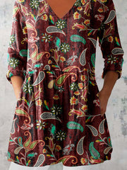 Women's Elegant Perris Motion V Neck Top