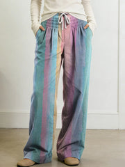 Women's Geometry Color Splicing Gradient Art Print Casual Pants