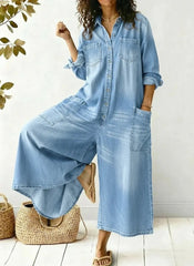 Women's Cozy And Casual Cotton linen Jumpsuit