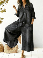 Women's Cozy And Casual Cotton linen Jumpsuit