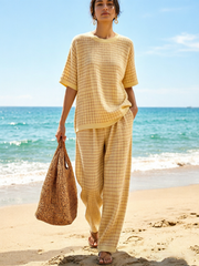 Women's Waffle Casual Two-Piece Set