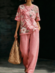 Women's Waffle Casual Two-Piece Set