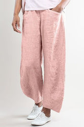 Women's Solid Color with Pockets Summer Loose Pants