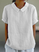 Plain Short Sleeve Round Neck Top