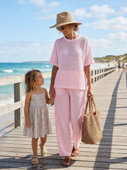 Women's Waffle Casual Two-Piece Set