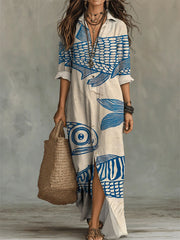 Women's Fish Pattern-printed Casual Long Dress