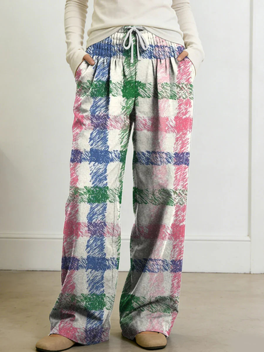 Women's Geometry Color Splicing Gradient Art Print Casual Pants